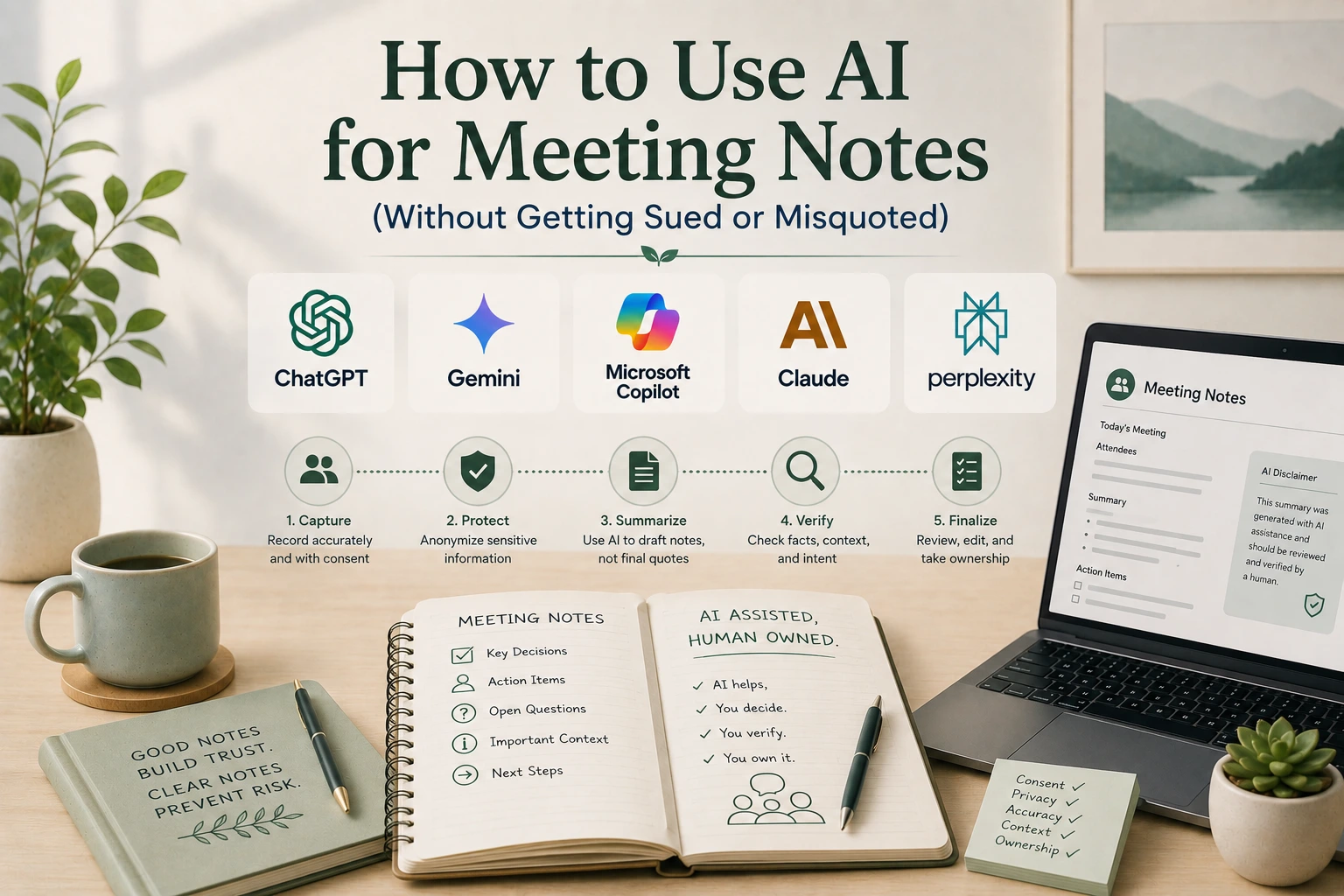 How to Use AI for Meeting Notes (Without Getting Sued or Misquoted)
