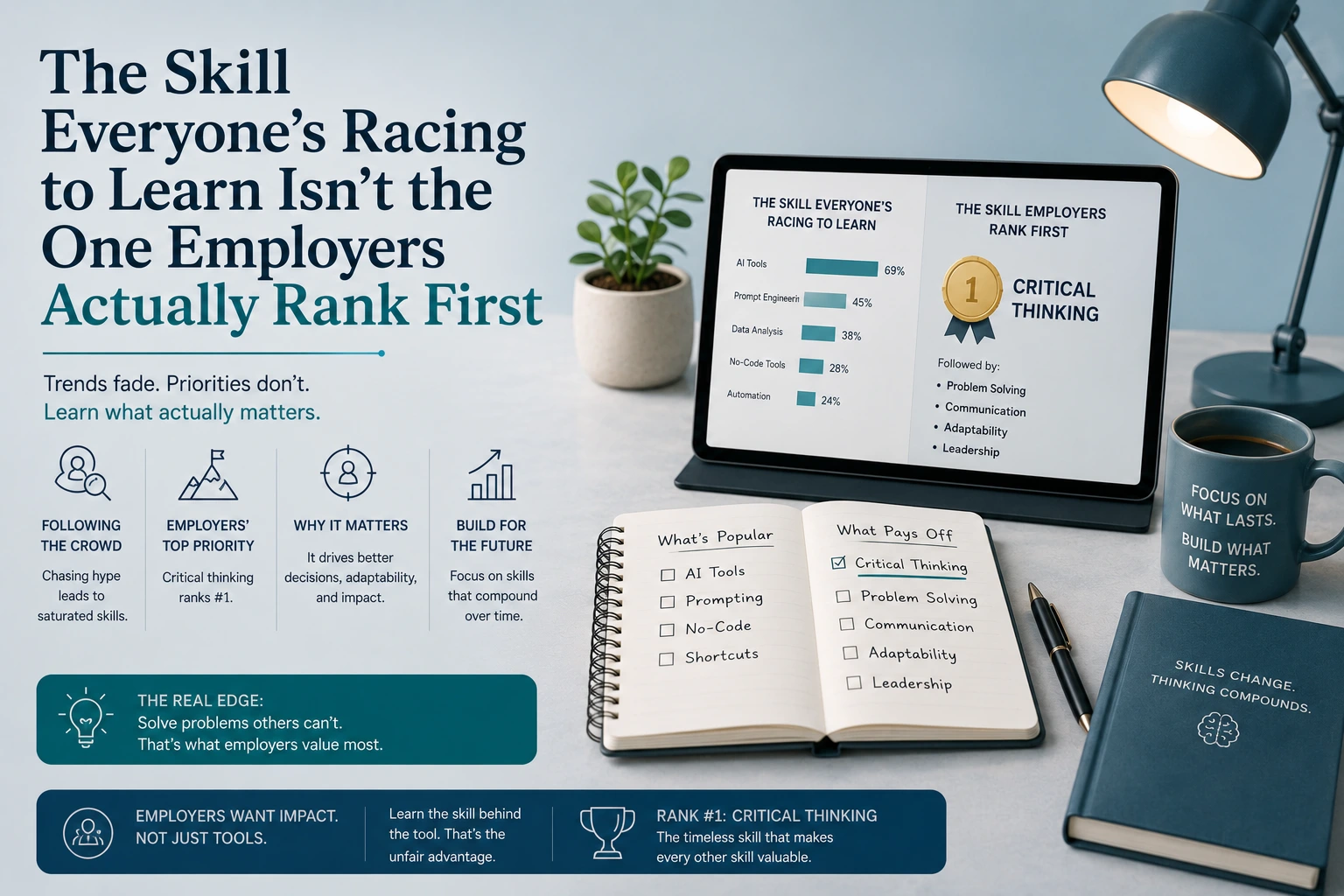 The Skill Everyone's Racing to Learn Isn't the One Employers Actually Rank First