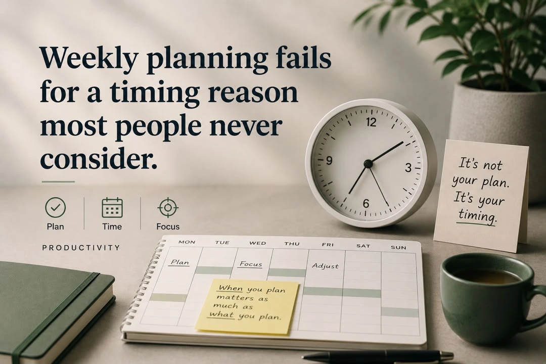 Weekly Planning Fails for a Timing Reason Most People Never Consider
